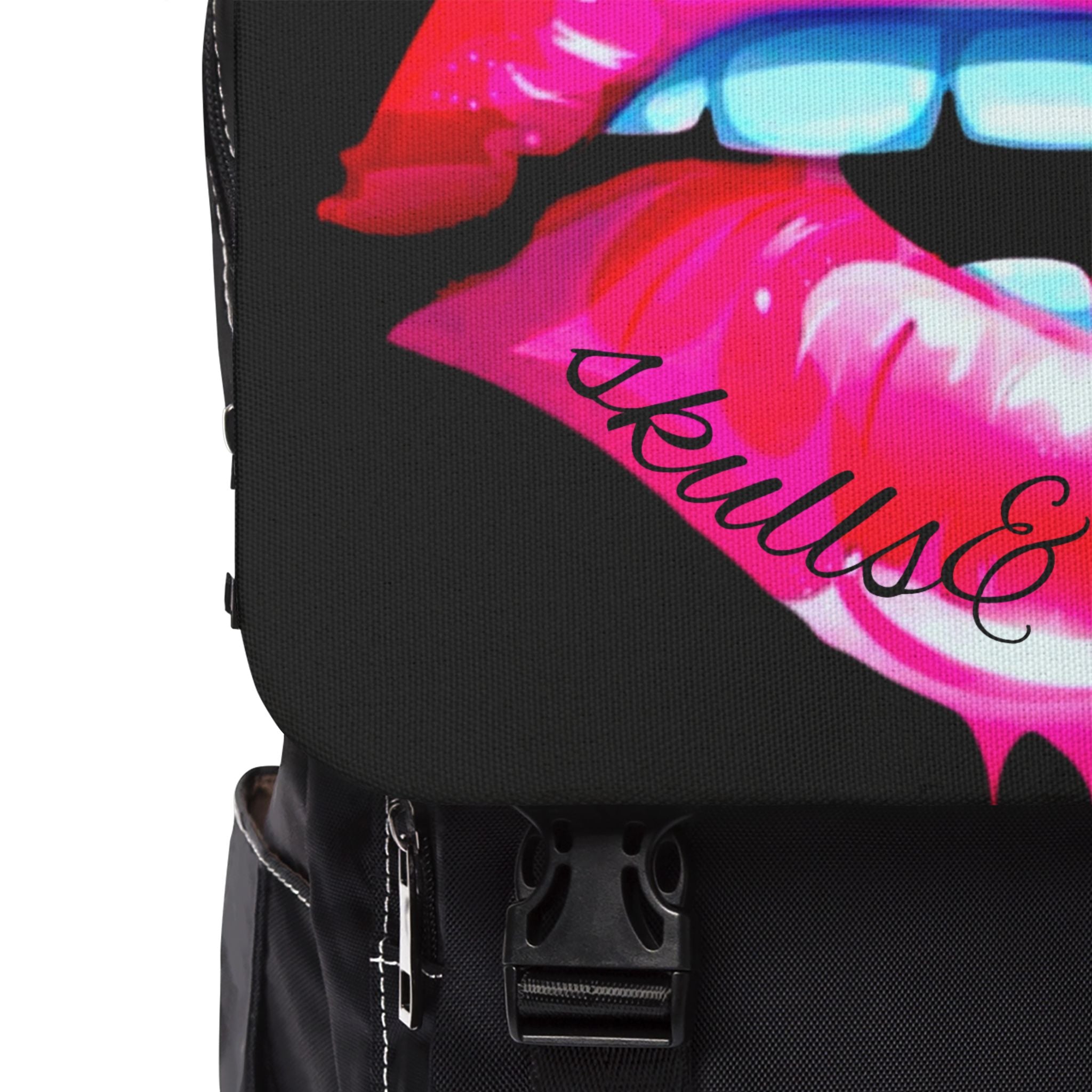 Bold Graphic Shoulder Backpack, Trendy Daypack, Stylish Handbag, Casual School Bag, Everyday Travel Pack, Unique Gift Idea