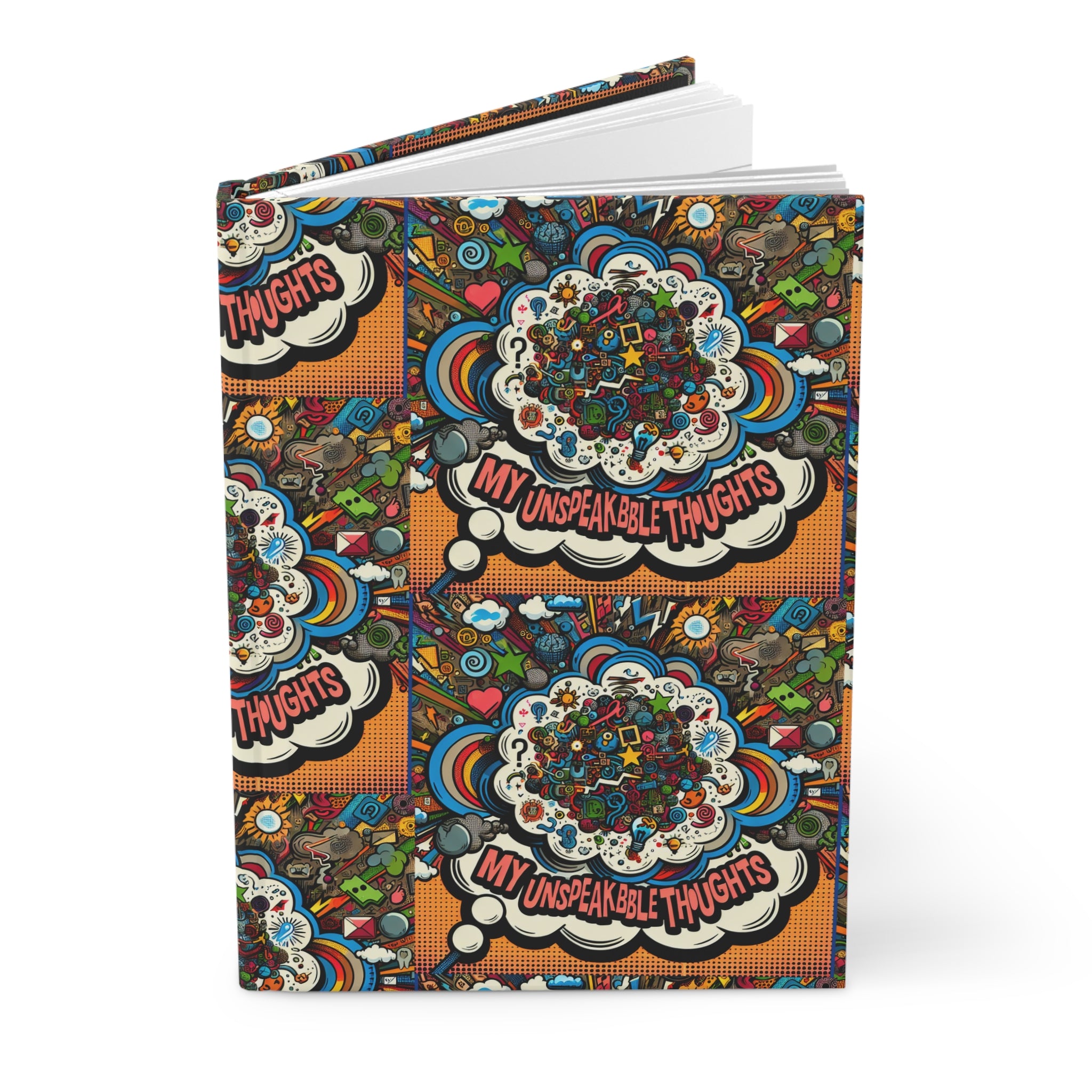Colorful Hardcover Journal my unspeakable thoughts