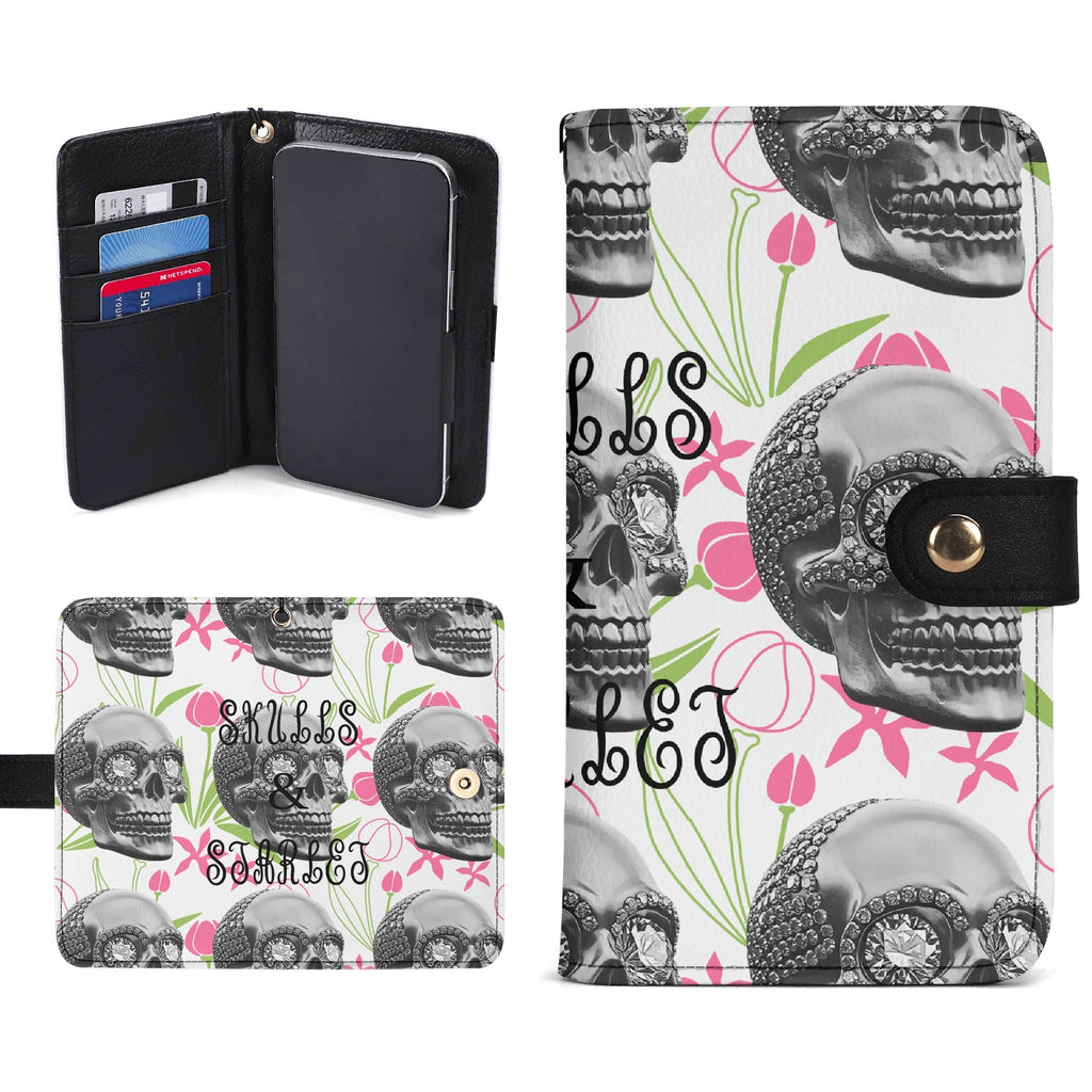 Black Phone Flip Case PU Leather Cover for Most Mobile Phone Models