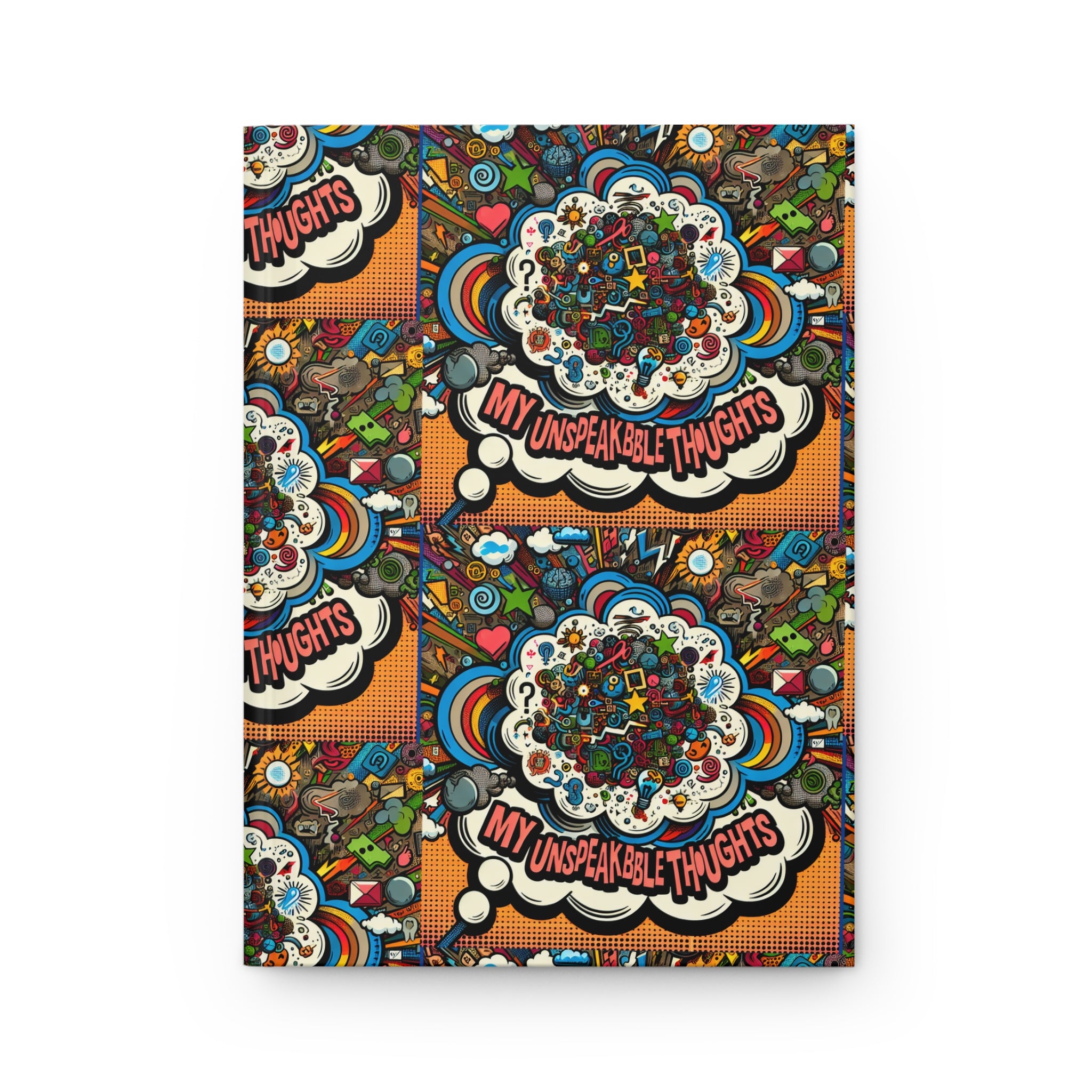 Colorful Hardcover Journal my unspeakable thoughts