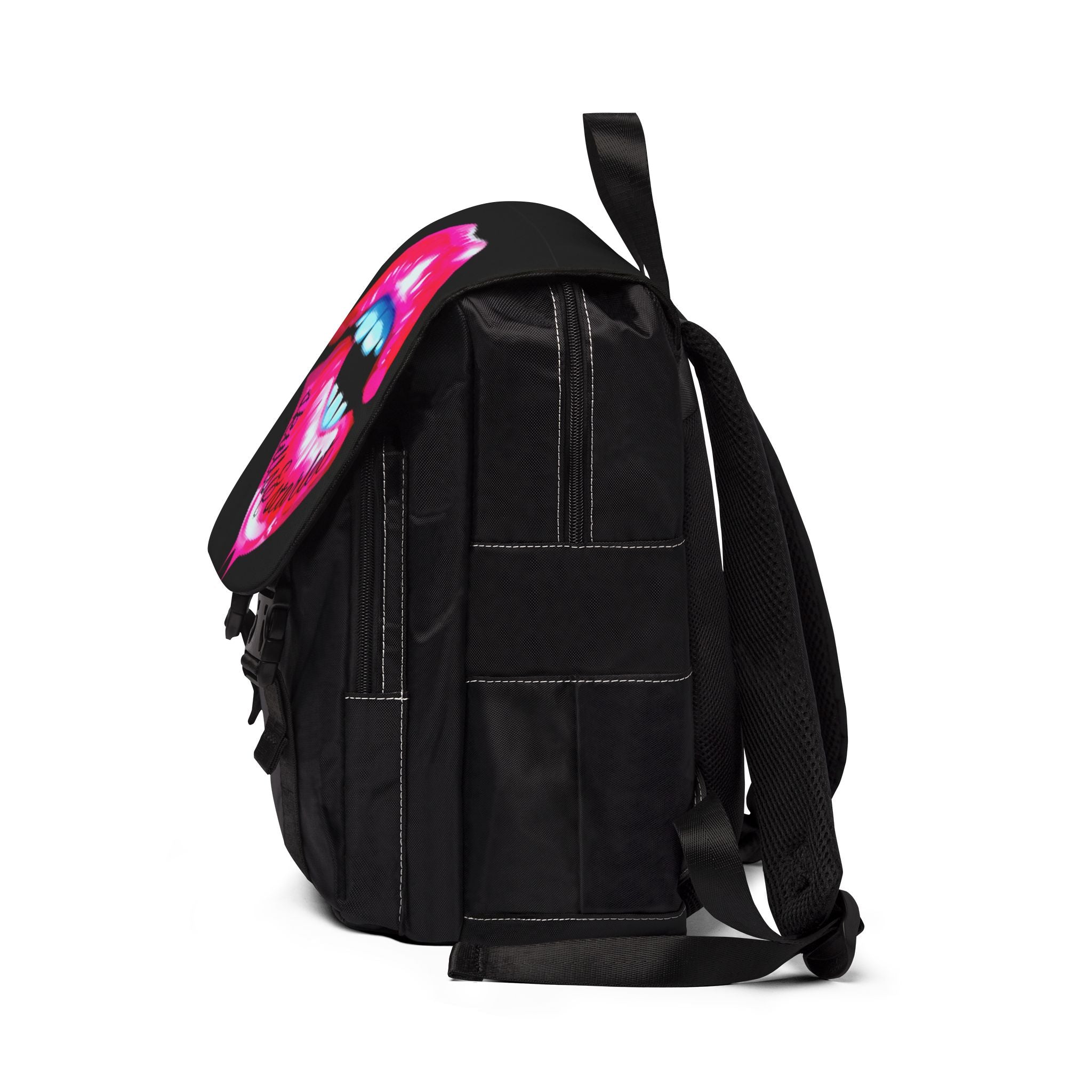 Bold Graphic Shoulder Backpack, Trendy Daypack, Stylish Handbag, Casual School Bag, Everyday Travel Pack, Unique Gift Idea