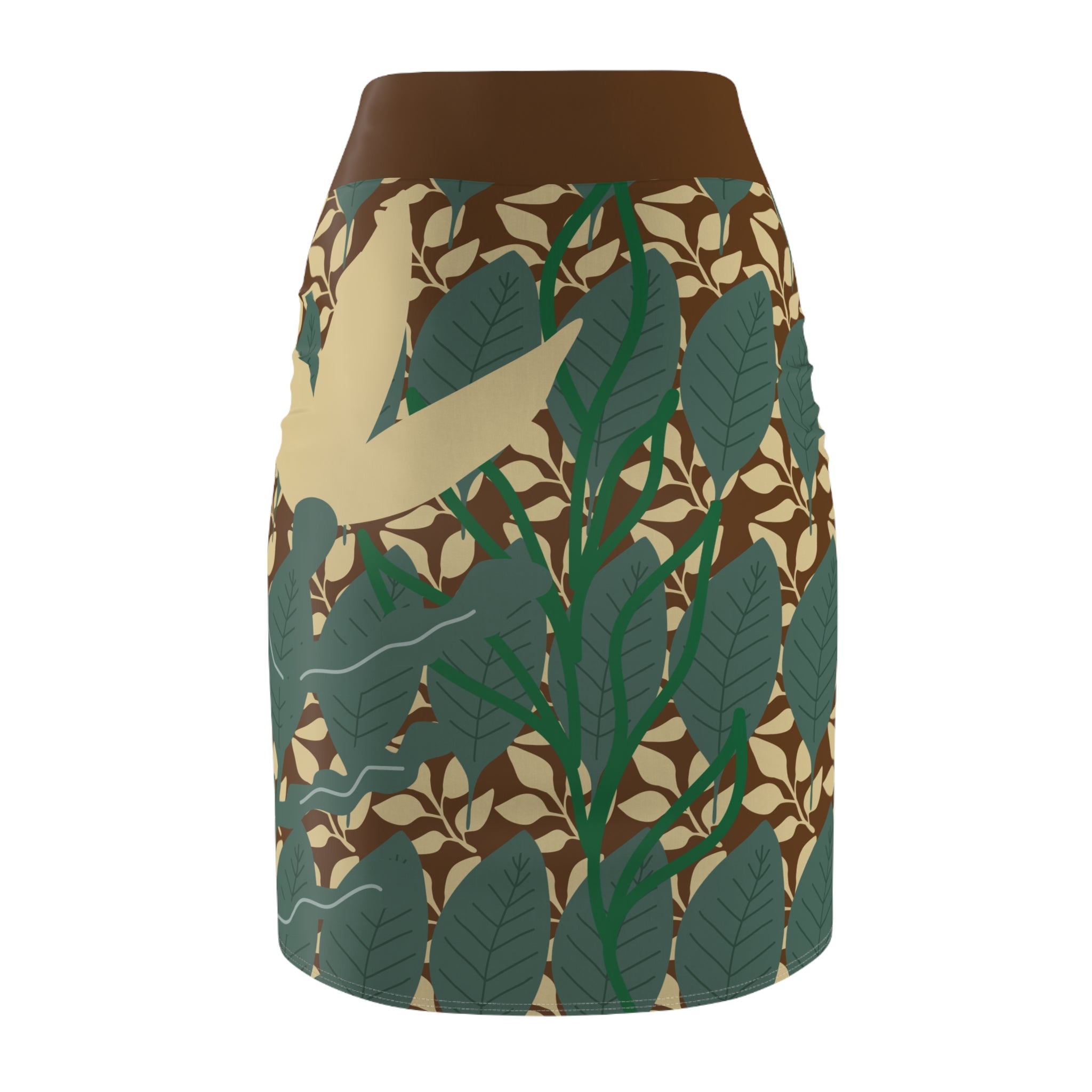 Botanical Print Women's Pencil Skirt – Stylish & Versatile for Any Occasion