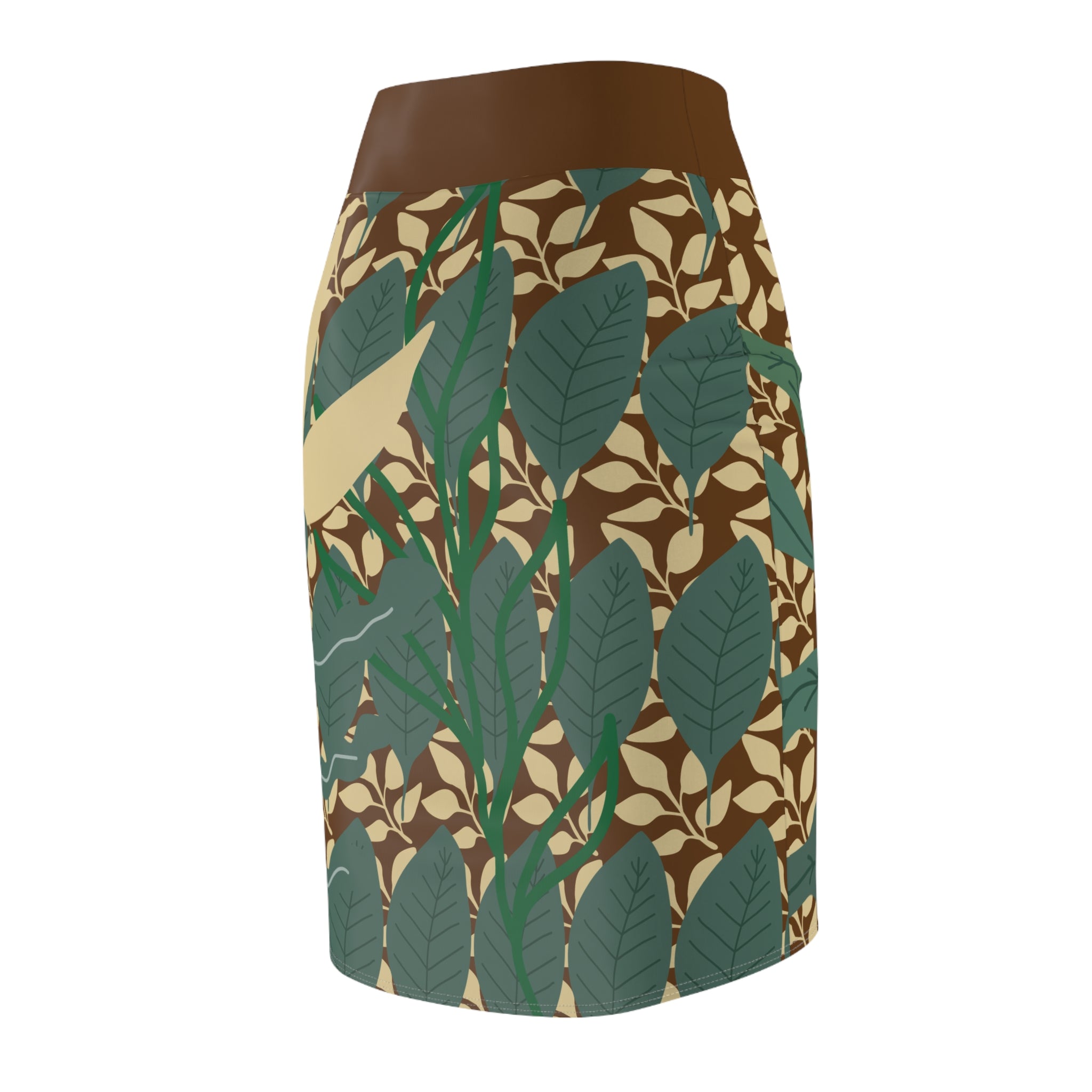 Botanical Print Women's Pencil Skirt – Stylish & Versatile for Any Occasion
