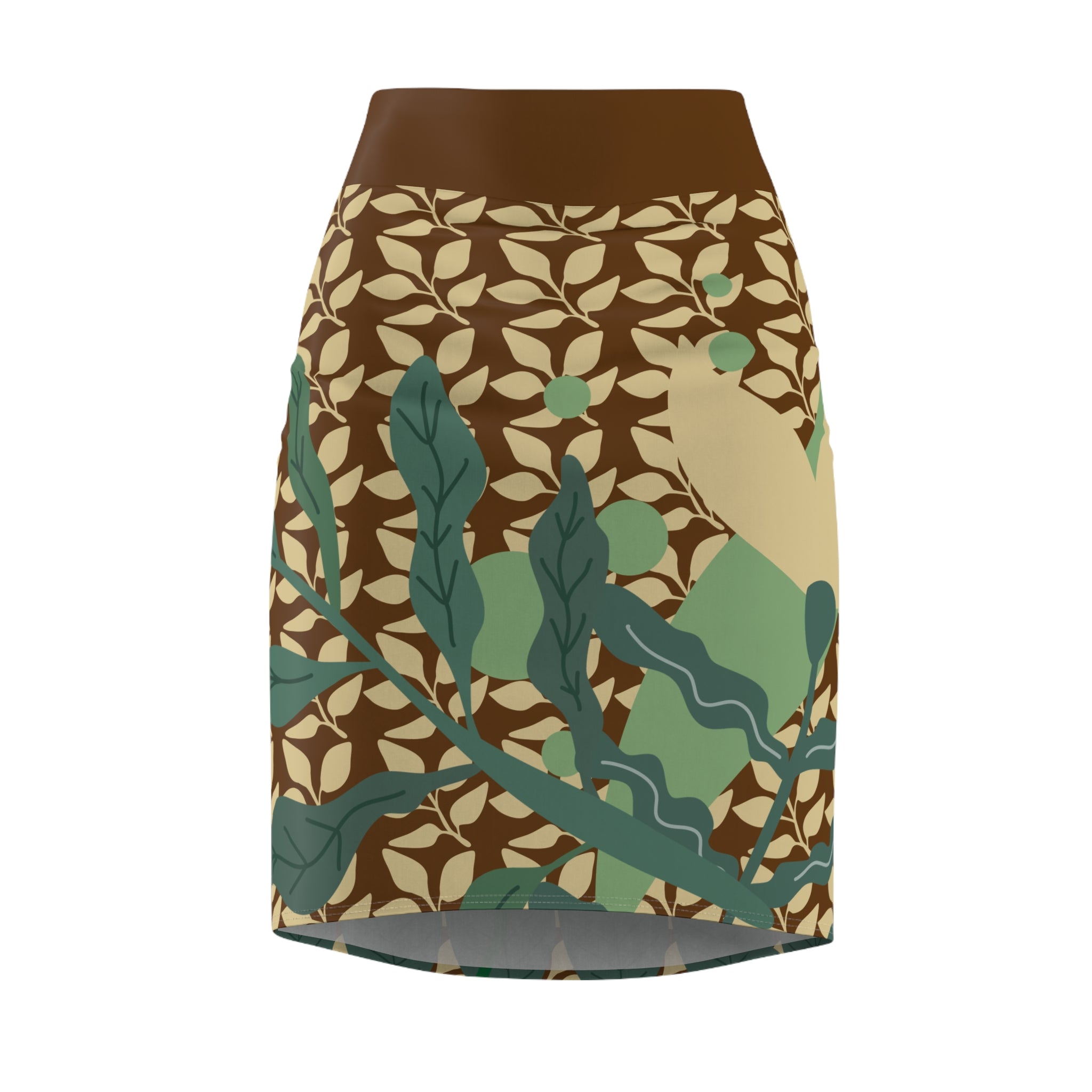 Botanical Print Women's Pencil Skirt – Stylish & Versatile for Any Occasion
