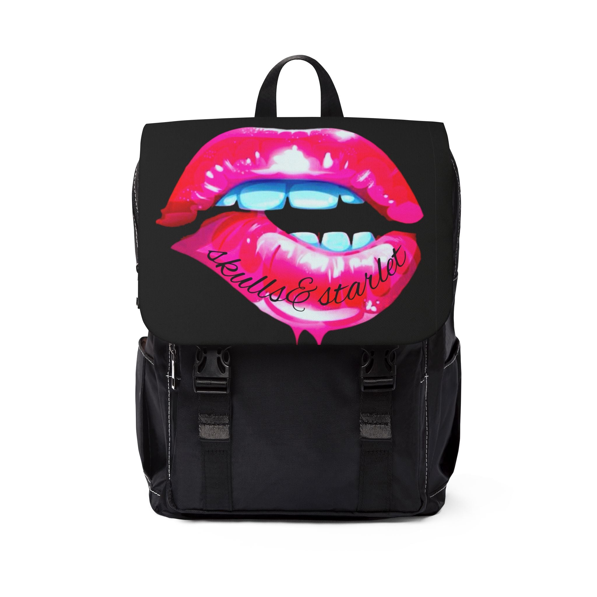 Bold Graphic Shoulder Backpack, Trendy Daypack, Stylish Handbag, Casual School Bag, Everyday Travel Pack, Unique Gift Idea