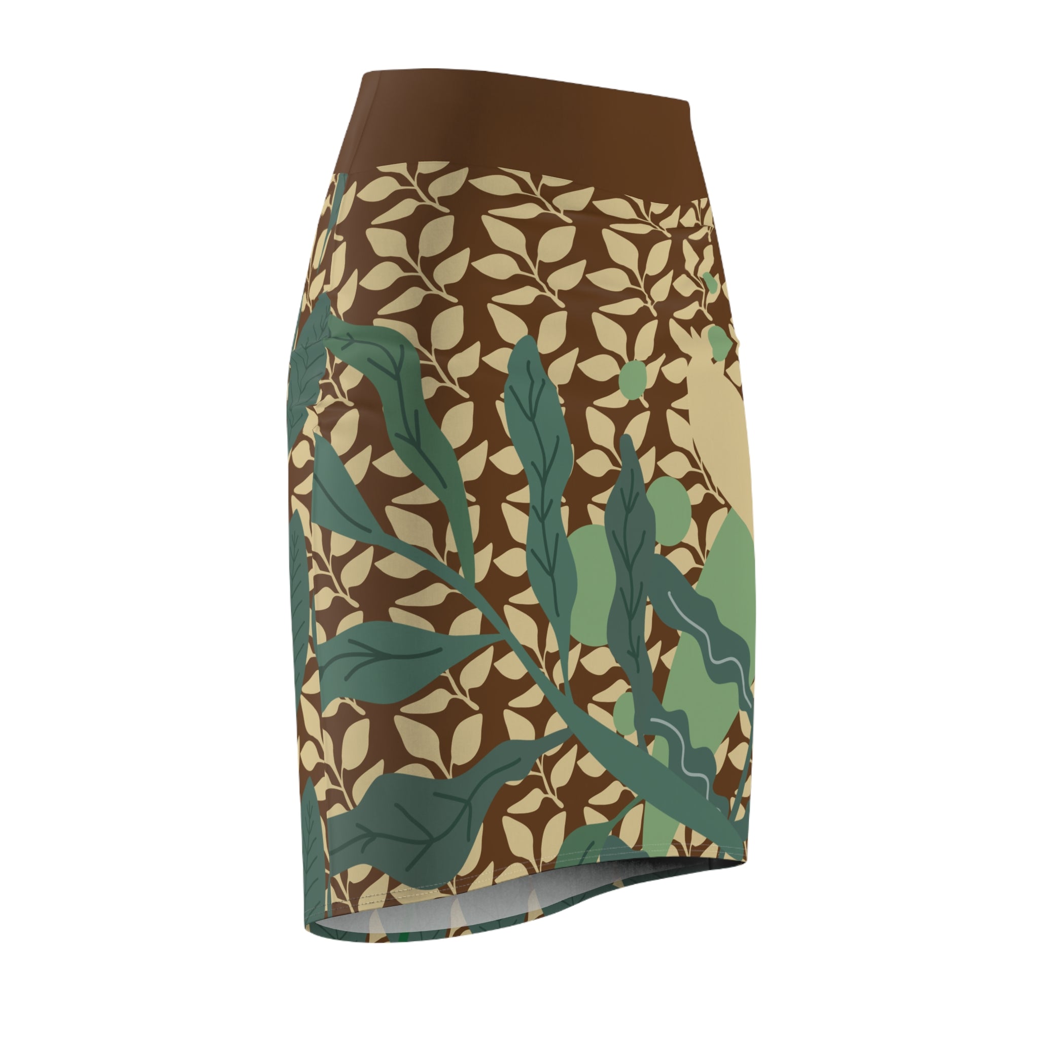 Botanical Print Women's Pencil Skirt – Stylish & Versatile for Any Occasion